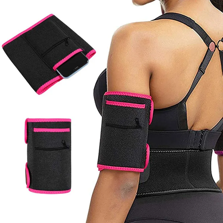 

Custom Logo 4 Color Women Fat Burning Sauna Arm Trimmer Belt Neoprene Slimming Workout Upper Arm Shapers, Black, red, pink, yellow