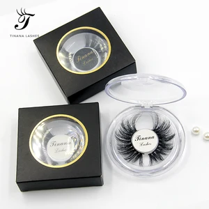 Handmade private label natural makeup 3d real mink eyelashes vendor