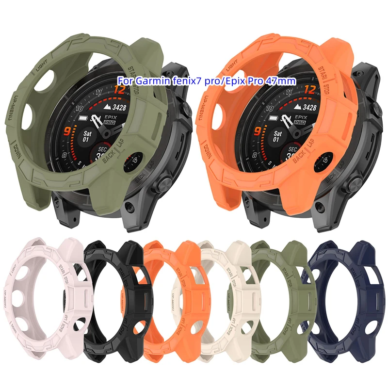 

47MM Half Wrap Smart Watch Frame Bumper Smartwatch Protective Case Cover For Garmin fenix7 pro Epix Pro