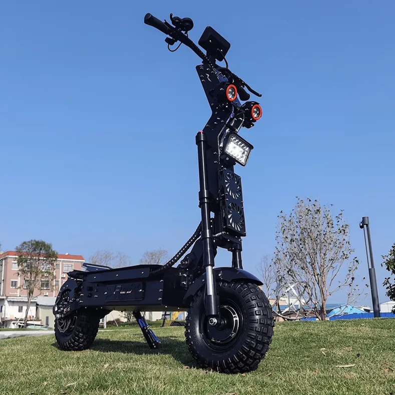 

DropShipping 14inch big wheels mountain scooter 10000w high power electric mobility scooter with removable battery, Black