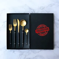 

Stainless Steel 18/8 matte gold flatware set metal knife fork spoon gold plated cutlery set in stock for Christmas