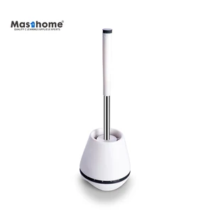 Masthome Highly Efficient Soft Tpr Bathroom Clean Brush Plastic Toilet Silicon Bowl Brush Set With Holder