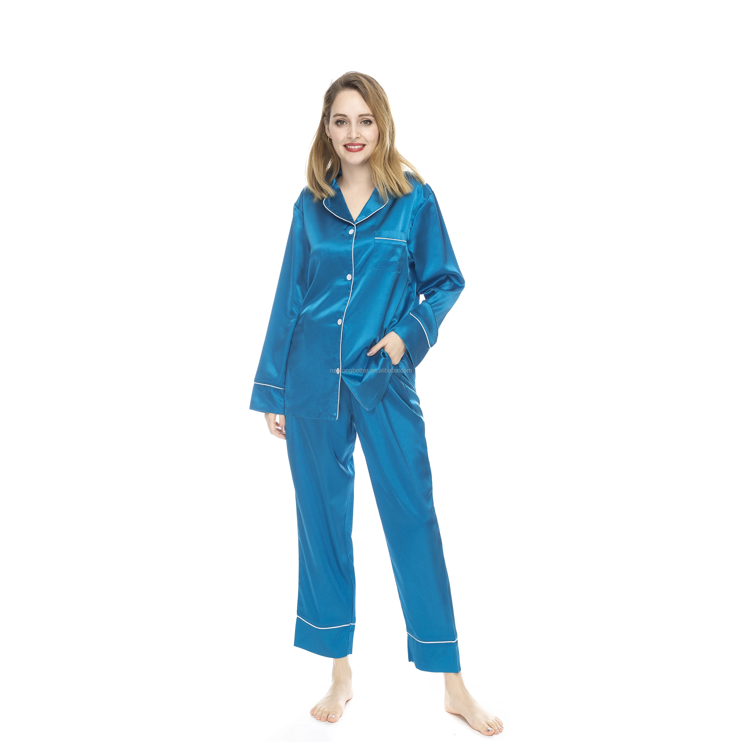 Women Sleepwear Satin Pajamas Sleepwear Nightdress With High Quality