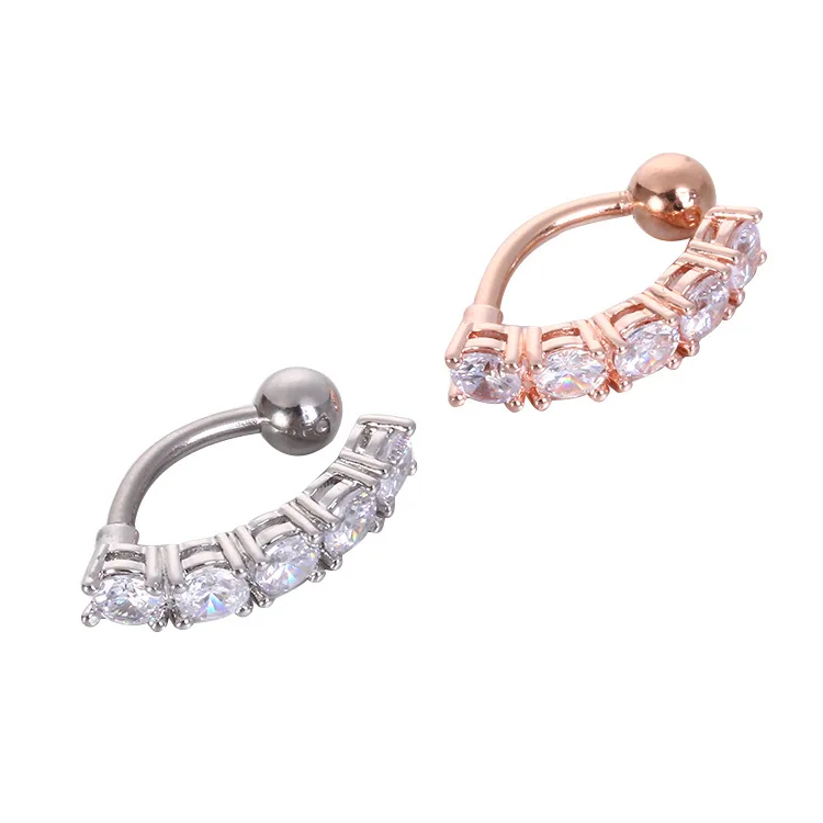 

Amazon Hot Sale 316L Surgical Stainless Steel Rhinestone Pearl Navel Rings Belly Button Ring Dangle Body Jewelry, As photo