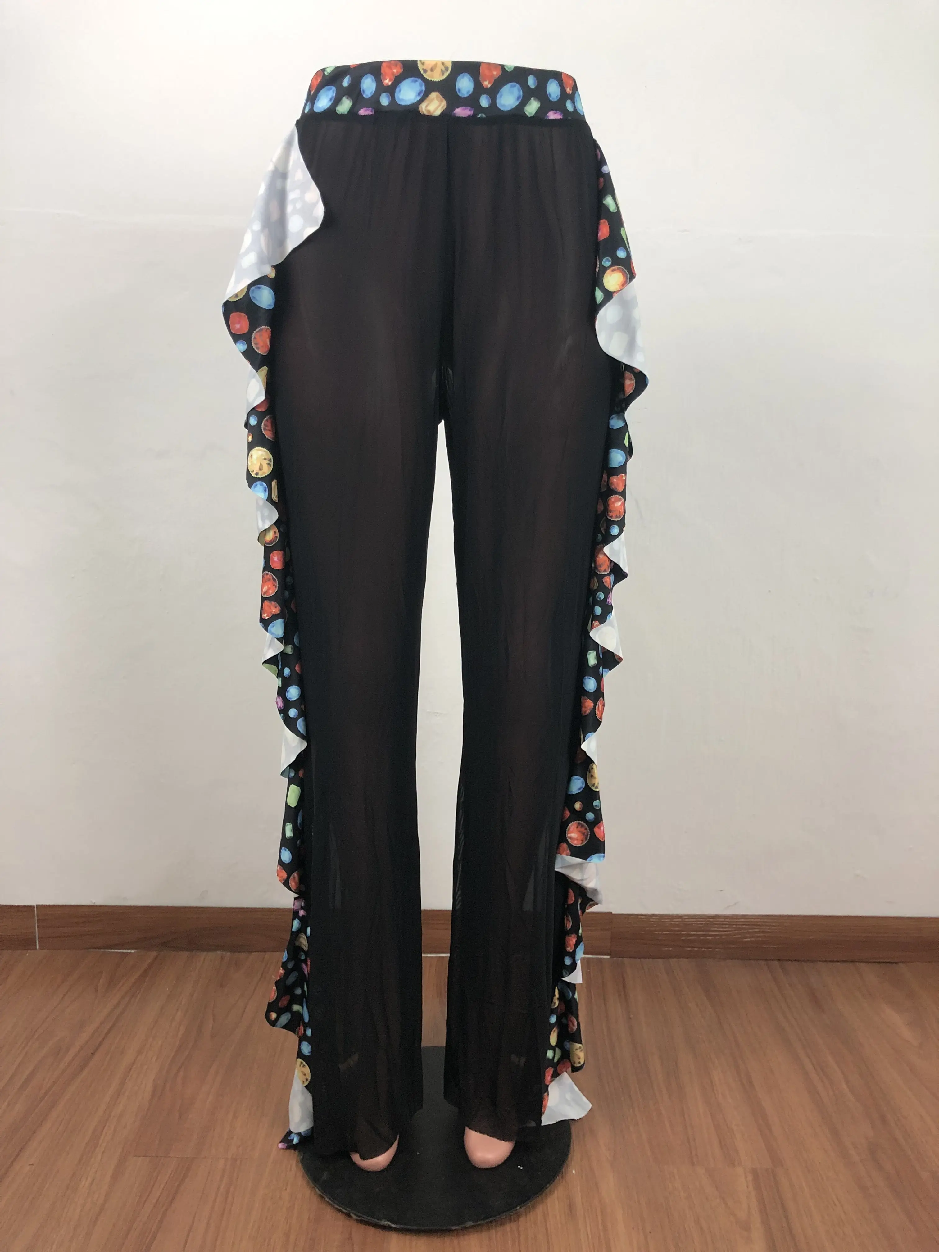 Ladies Rags Wide-leg Backless Beach Pants - Buy Beach Trousers,Balloon