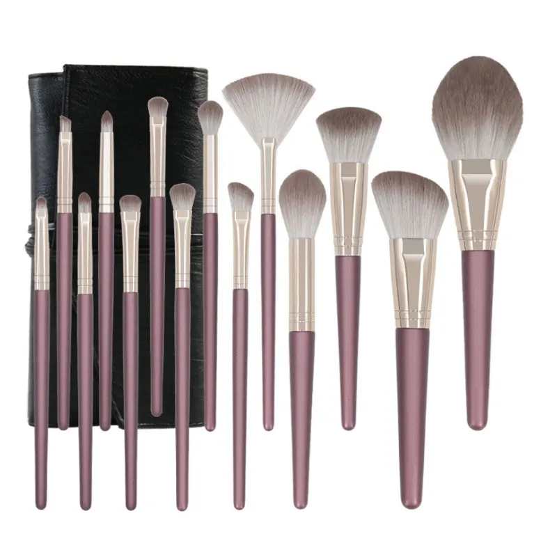 

customize makeup brushes Private Label Professional face cosmetic brush set, Purple