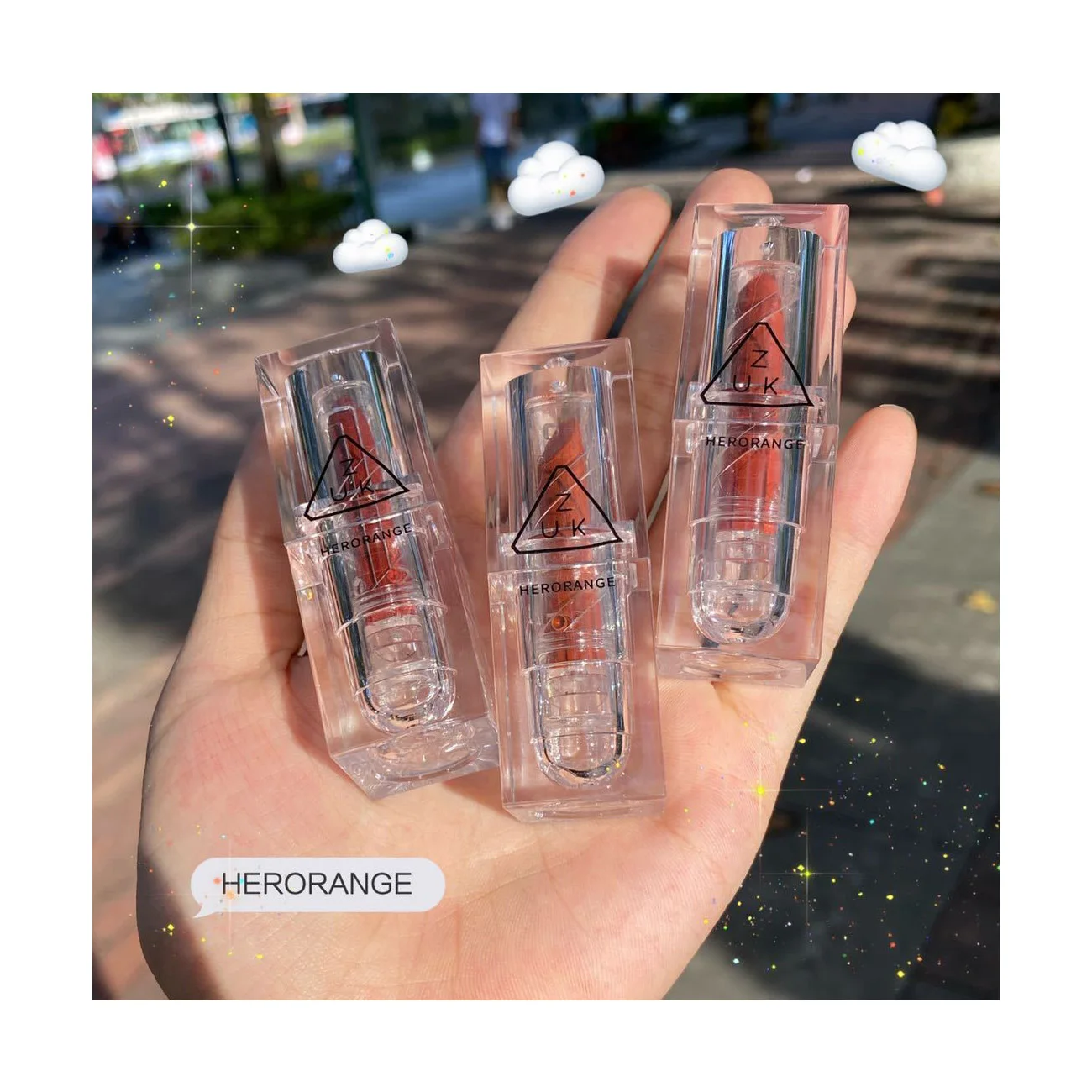 

OEM/ODM Labial 3g square transparent shell lipstick moisturizing clear matte velvet private label nude lipstick