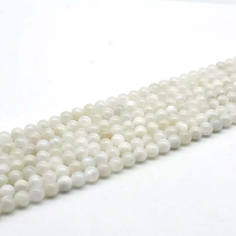 

NAPOLN Trade Insurance High Quality 4/ 6/ 8/10/12mm Natural Moon Stone Gemstone Beads, White color