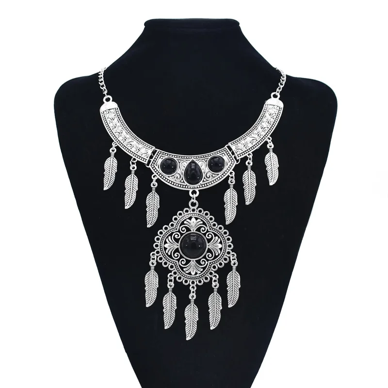 

Bohemian Gypsy Love Affair Necklace Silver Coin Choker Bib Chunky Statement Fringe Turkish Necklace Jewelry