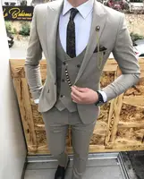 

Tailor Made 3 Pieces Mens Suits Slim Fit Business Suits Groom Tuxedos for Wedding suits(Blazer+Pants+Vest)