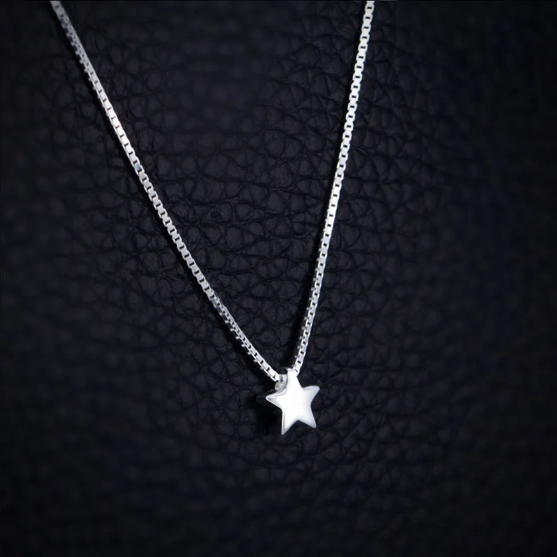 Wholesale New Fashion Jewelry Chain 925 Silver Cute Star Necklace for Women