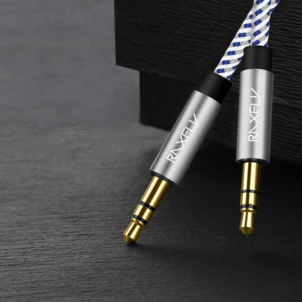 

Great Free Shipping RAXFLY 1m 3.5mm Audio Video Cable Stereo Jack to Jack Aux Audio Cable