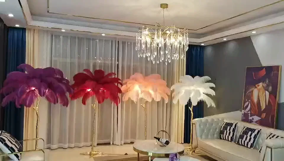 ostrich feathers living room