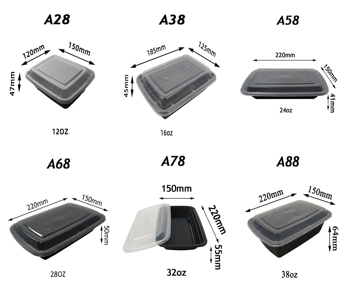 Custom Made Microwave Safe Plastic Food Packaging Containers For Takeaway Hot Cold Food Buy