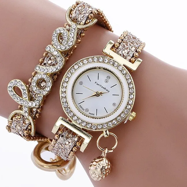 

Bracelets For Women Jewelry Pendant Classic Valentine'S Day Gifts Wholesale Vintage Watch Leather Leather Bracelet Band Watch, Multi