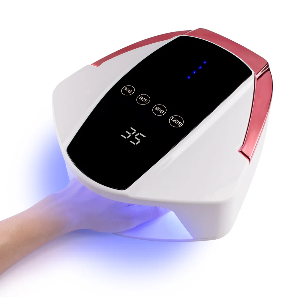 

Everyone Want Large Power Cordless Rechargeable Fast Cure LED UV Gel Nail Lamp 96W Professional Salon Use Nail Lamp Dryer, White, black