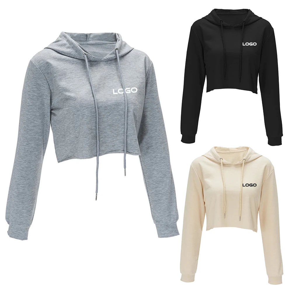 

MS Custom logo crop top High Quality Wholesale Women Jogger Sweatshirt long sleeve breathable gym t shirt Hoodie For women