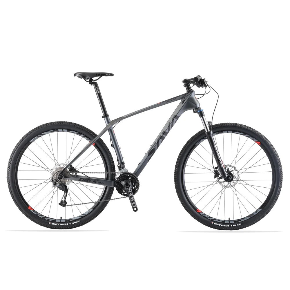 

Factory Price SAVA Carbon Fiber Mountain Bike Deck 2.0 MTB 26"/27.5"/29" Complete Hard Tail Mountain Bicycle 27 Speed, Black red/black grey/white red