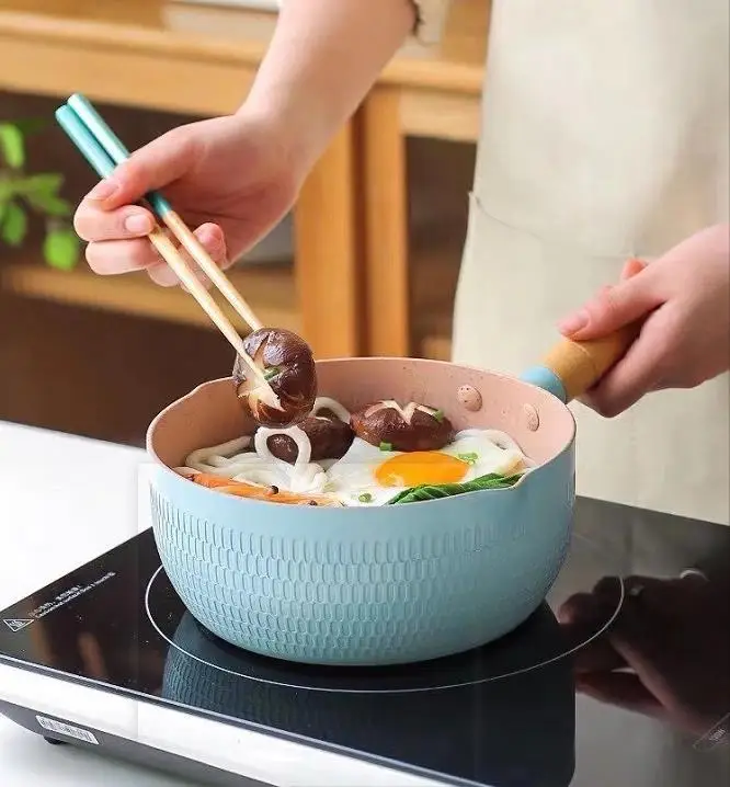 

High Quality Japanese Cast Iron Pan Cooking Pot Set With Wood Handle cookware sets, Customized color