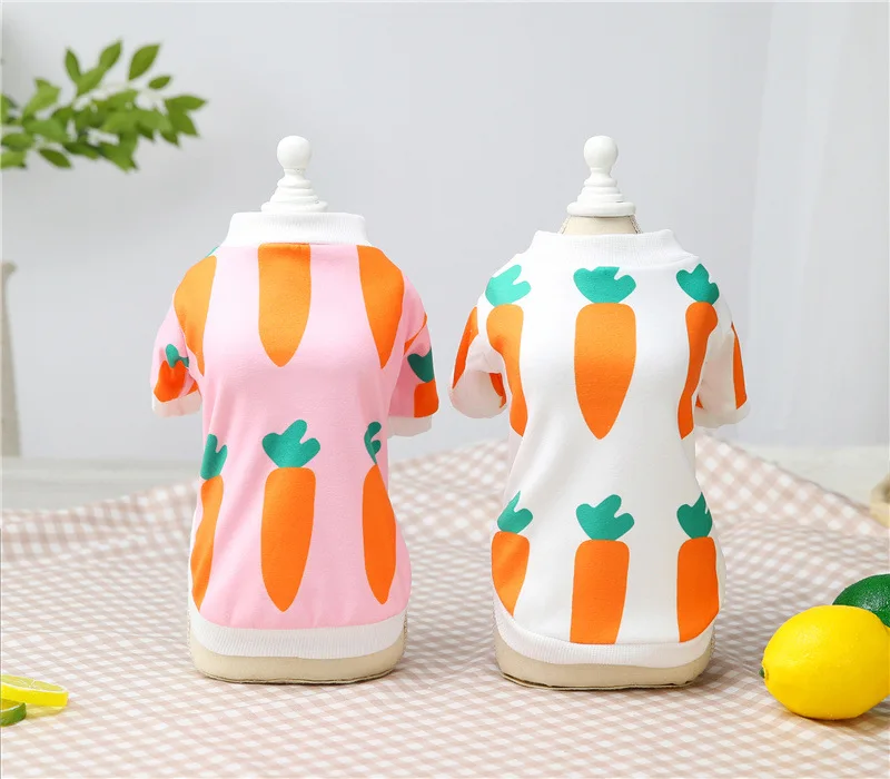 

Wholesale Winter Pet Apparel Dog Clothes Warm Lovely Carrot Print Dog Sweatshirt