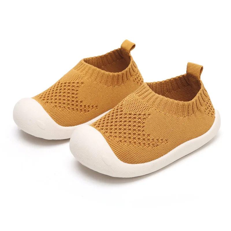 

Spring and Autumn Baby Walking Shoes Baby Soft Soled Indoor Shoes Breathable Flying Knitted Boys and Girls' Shoes