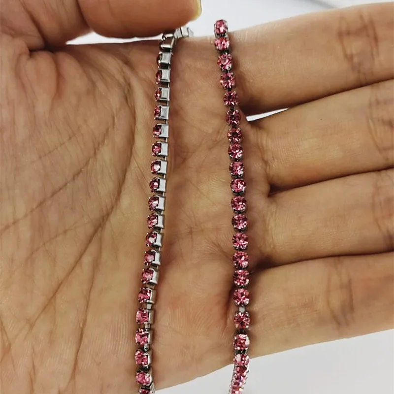 

Modalen Stainless Steel tennis diamond necklace