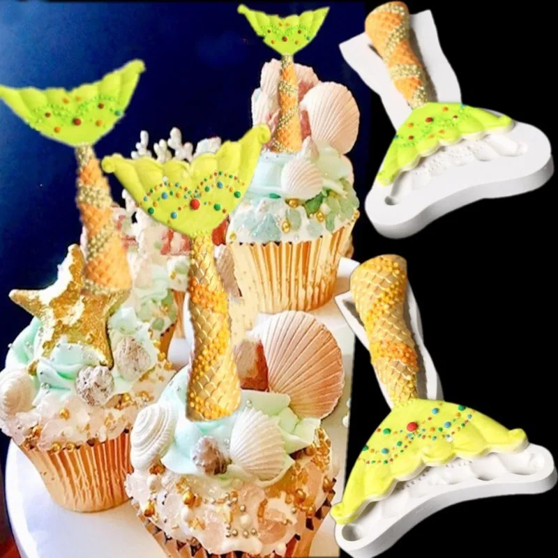 

Large and Small Mermaid Tail Fondant Cake Mold, Chocolate Mold, Handmade Soap, Liquid Silicone Baking Tools, Crafting Tools