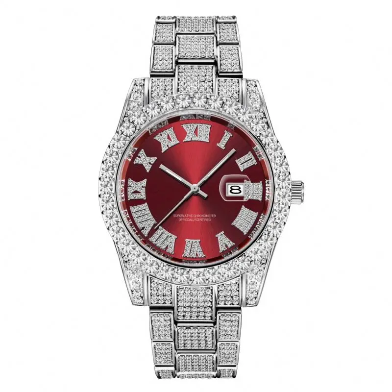 

Fully 1St Rep Or Branded Watch Wrist Watches For Females Custom Logo Diamonds Fashion With Diamond Mains Golden Crushed Wall
