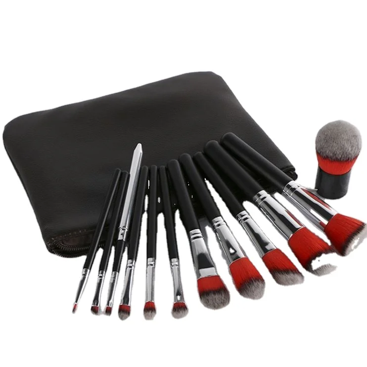 

12pcs Beauty Accessories Cosmetic Makeup Brush Set, Black