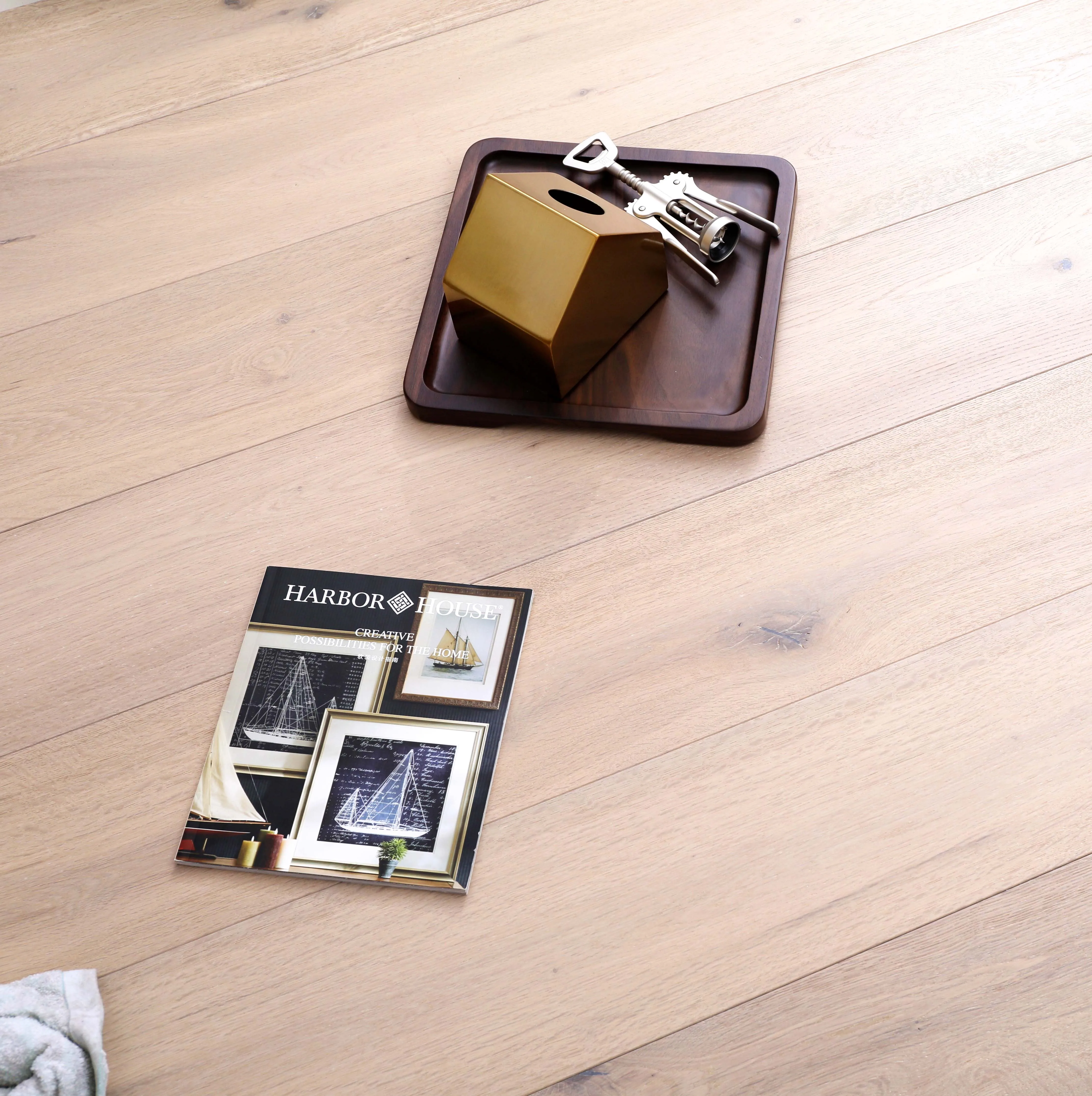 14毫米烟熏欧洲橡木工程木瓦地板板