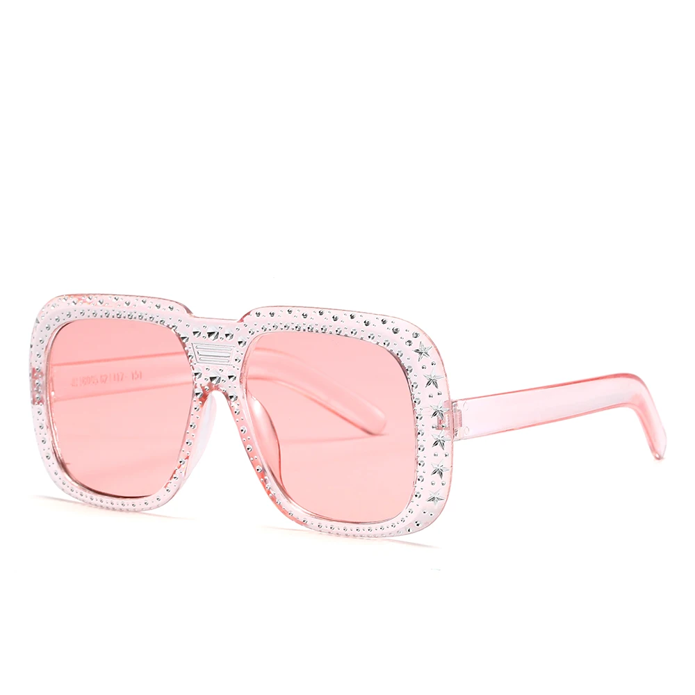 

Women Fashion Ladies Female Sun Glasses Shades Oversized Bling Sunglasses 2021 Big Square PC NEW Eye Protection Decoration 12pcs