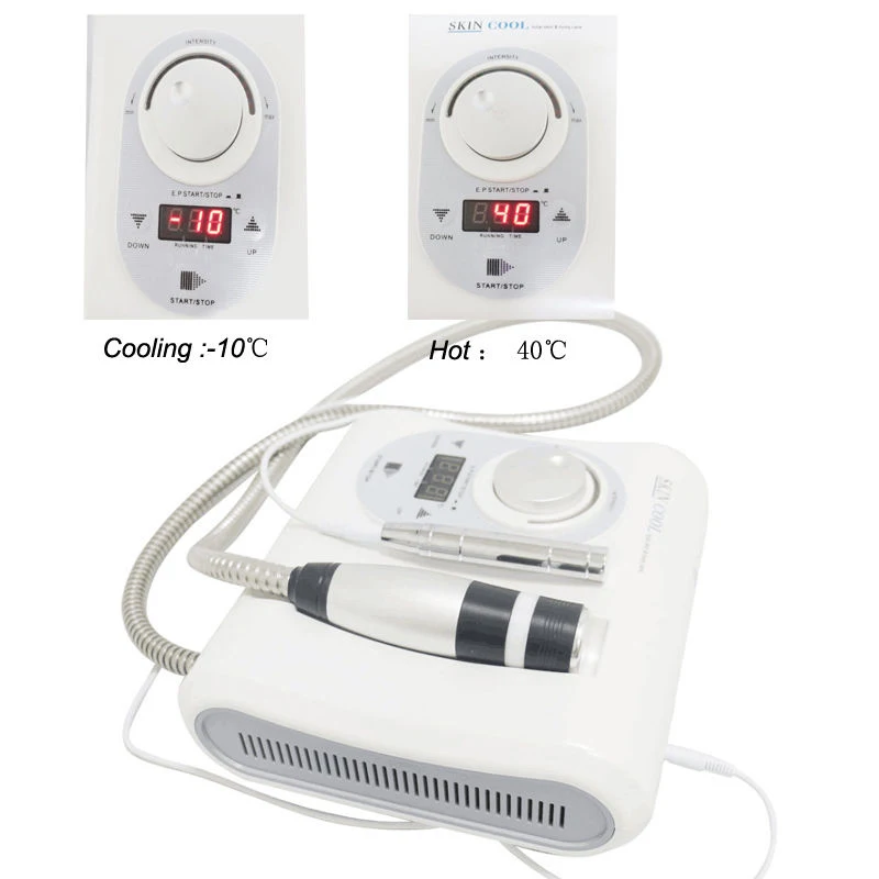 

2 In 1 Hot & Cold & EMS rejuvenation instrument Double chin Needle Free Mesotherapy skin cool Facial Lifting machine