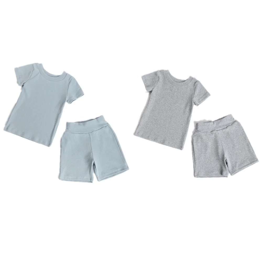 

New design children short sleeve pajama sets for boys and girls, Pictures shown