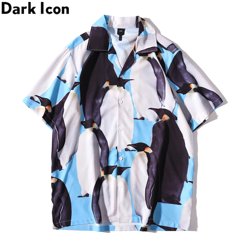 

Penguin Hawaiian Shirt Men Light Weight Thin Material Men's Polo Shirt, Custom color