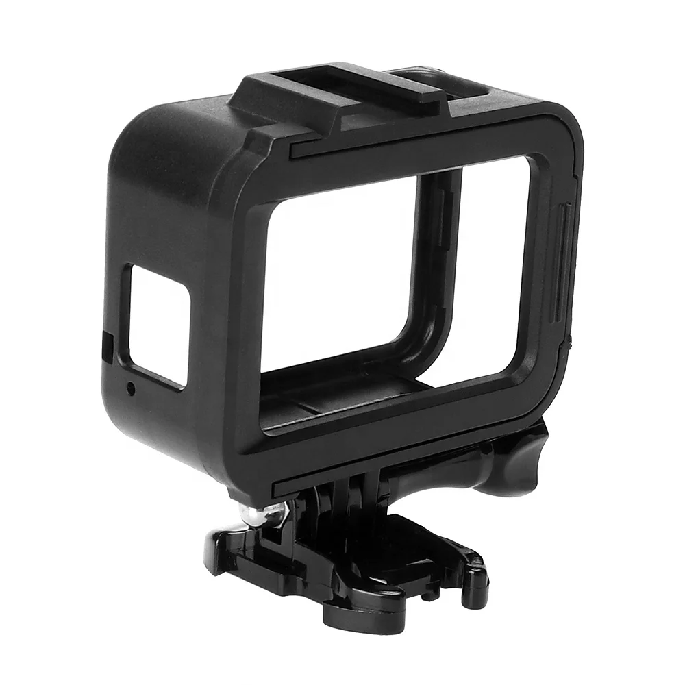 

2019 New frame heros camera side open plastic charging protection case frame with hot shoe for GoPro 8 accessories, Black