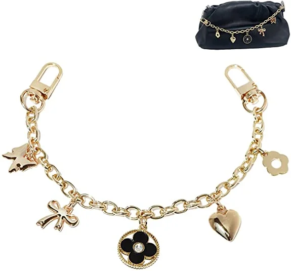 

Bag Charm Handbags Women Accessories for Purse Designer Shoulder Bag Decoration, Gold, silver