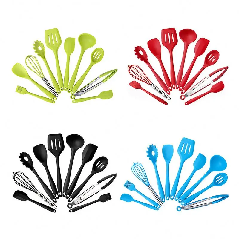 

8 Pieces In 1 Set Silicone Kitchen Cooking Tools Stand Kitchenware Spatula Silicone Kitchen Utensils Set