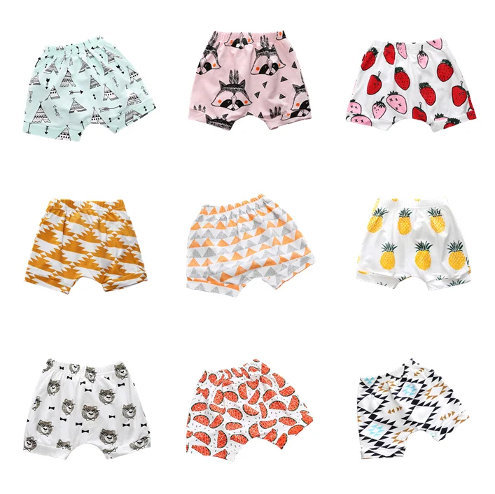 

2021 ins fashion Baby girls hot selling elastic printing cartoon animal Halon pants shorts boys clothes for wholesale, As pic shows, we can according to your request also