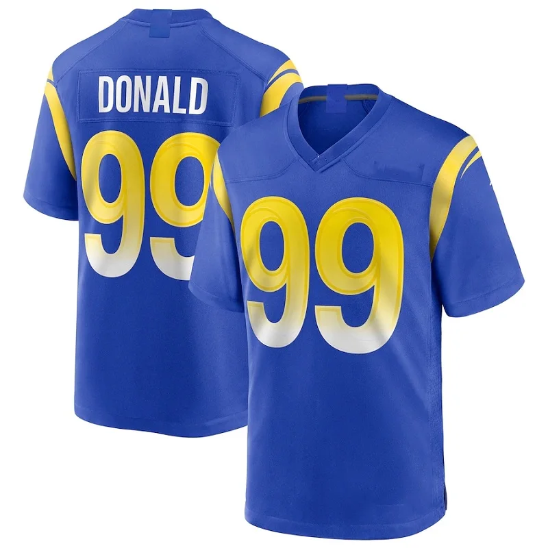

New Los Aaron Donald 99 # Angeles Cooper Kupp Ram Jared Goff Jalen Ramsey Robert Woods Customize Stitched Limited jerseys