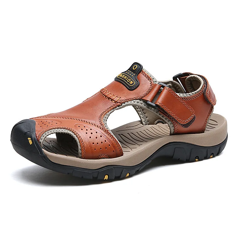 

Closed toe sandals shoes men 2020,Genuine leather sandals shoes men 2020,Fashion design sandals shoes men 2020, Brown/black/blue