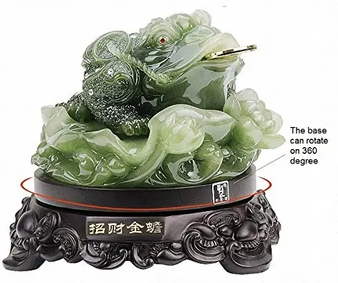 H W x 6.5 Three Legged Wealth Frog or Money Toad BOYULL Feng Shui Money Frog Statue,Feng Shui Decor,6.9