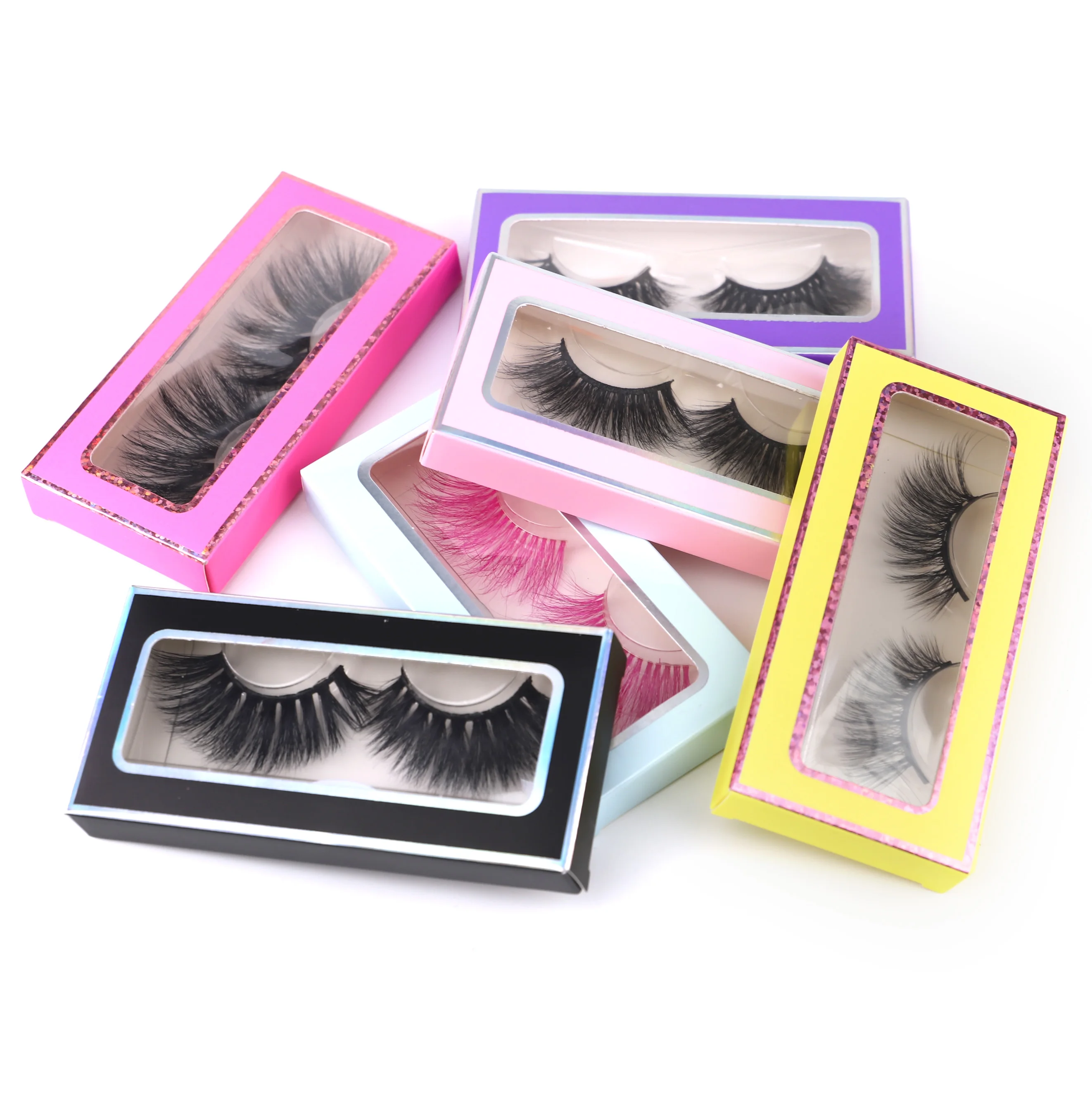 

MIX STYLES REAL MINK LASHES MAGNETIC LOGO BOX