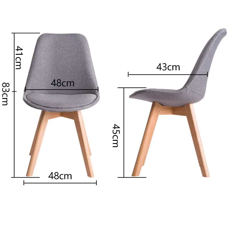 
Factory supply home funiture wooden leg fabric leisure chair 