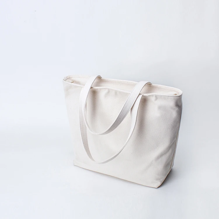 

Cheap custom Logo tote shopping bag 12oz Cotton canvas bag, White /black