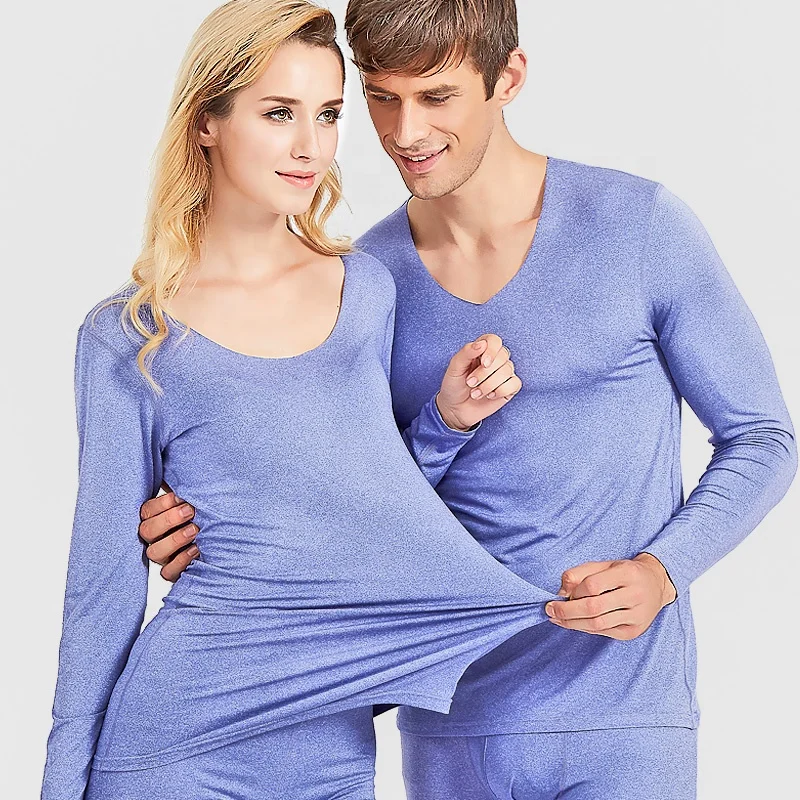 
Factory Price Smooth Knit Thermal Underwear Long Johns Set for Men Women 