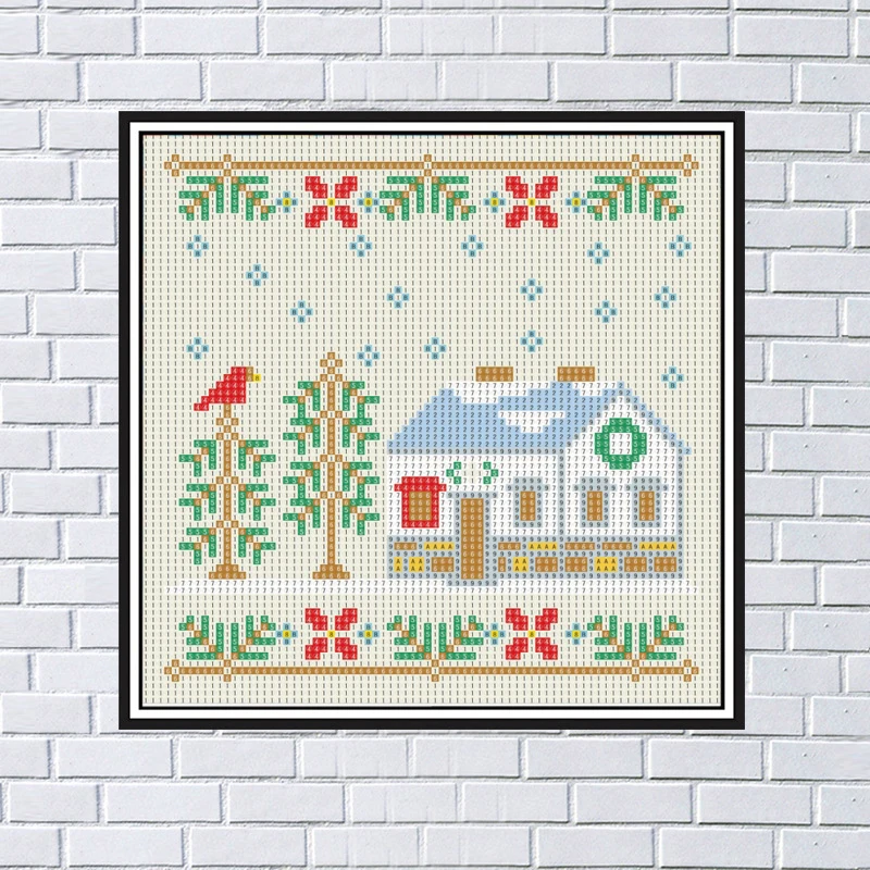 

mini framed cartoon house diamond painting for kids, As design