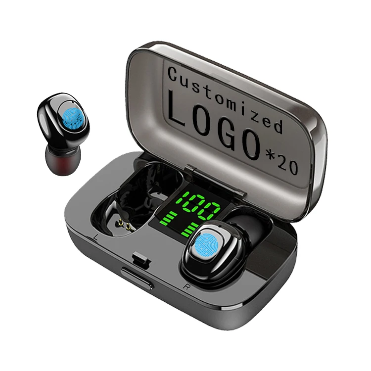 2020 Tws ear pods mini Wireless Earbuds bluetooths 5.0 Noise Canceling Earbuds With power bank