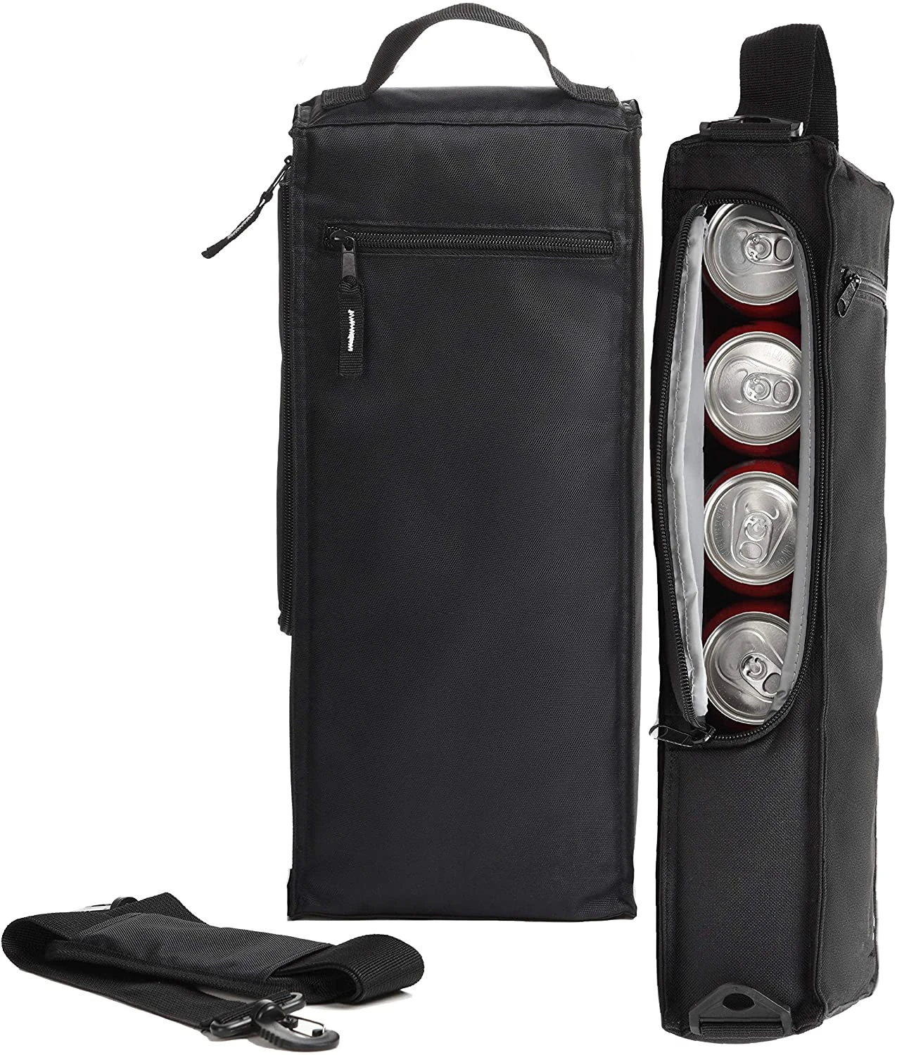 

Golf Cooler Bag - Soft Sided Insulated Cooler With Large Exterior Pocket Perfect For Picnics, Black