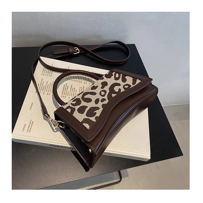 

Fall Winter Houndstooth Leopard Vintage Shoulder Crossbody Purses Sac a Main Femme Ladies Bags Leather Handbags Bags For Girls