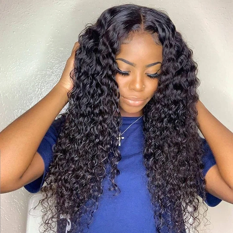 

Mixed peruvian human hair lace front wig 150% 180% density no glueless unprocessed hair wig with comb and straps lace wigs